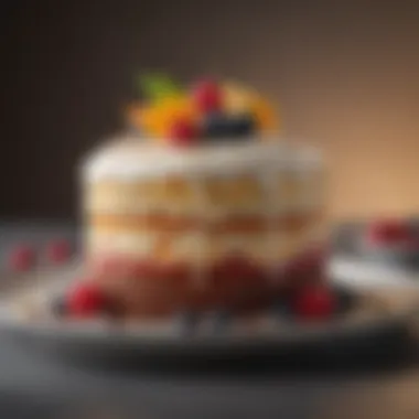 Artistic Dessert Creation Creative dessert with artistic flair