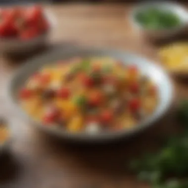 Dish of Fresh Ingredients Vibrant dish showcasing fresh ingredients