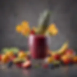 Vibrant assortment of fresh fruits ready for blending