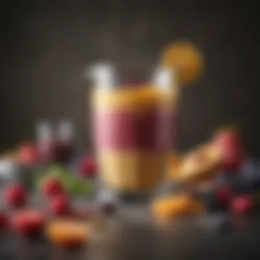 Perfect Smoothie Texture Achieved Smoothie blend in a food processor showcasing texture