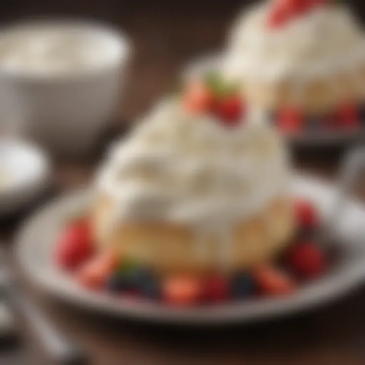 Delicious desserts made with whipping cream