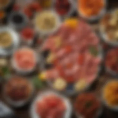Diverse Italian Antipasti Selection An assortment of colorful Italian antipasti reflecting regional diversity.