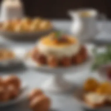 Decadent Italian Easter Dessert Close-up of a rich Italian dessert showcasing seasonal ingredients.