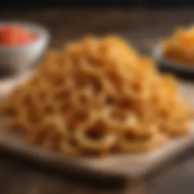 Delicious Curly Fries Presentation Curly fries made with a potato cutter