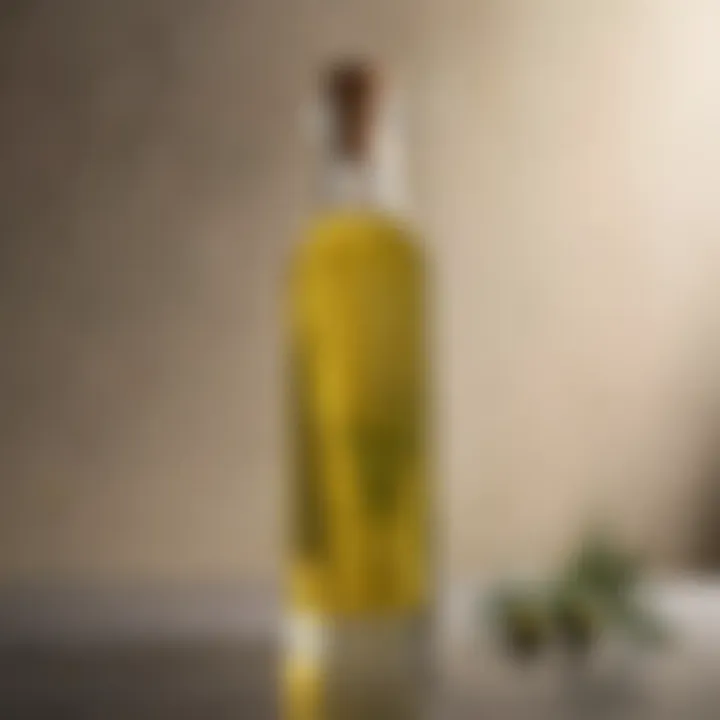 Stylish glass olive oil dispenser with a modern twist