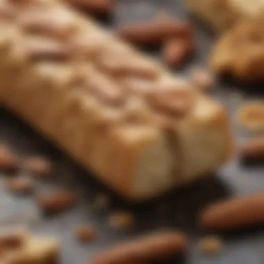 A close-up of cinnamon almond biscotti showcasing texture