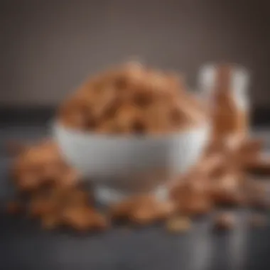 Cinnamon and almond ingredients for biscotti