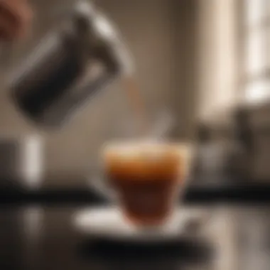 Savoring the Perfect Pour Over Coffee Delicious pour over coffee in a stylish cup