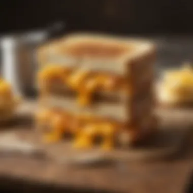 Perfect Melt of Kraft Singles Melted Kraft Singles in a grilled cheese sandwich