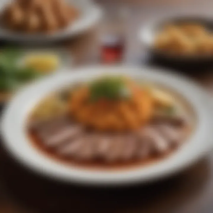A colorful plate of unique local fare
