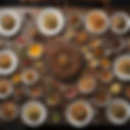 A beautifully arranged dining table with diverse cuisines