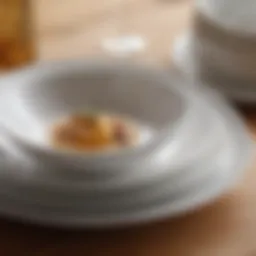 Elegant dinnerware set showcasing intricate design
