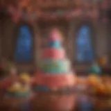 Colorful Disney princess birthday party decorations