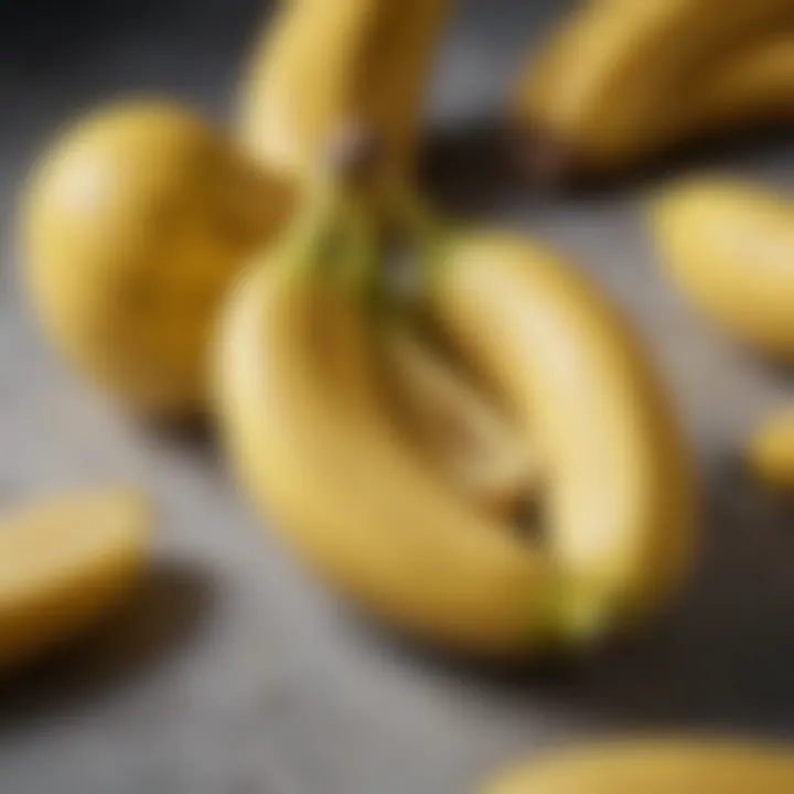 A close-up of a ripe banana highlighting its potassium-rich content