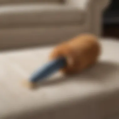 A pet-friendly brush for removing hair from furniture