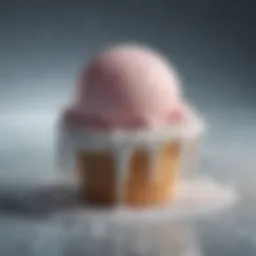 Scientific illustration of freezing point depression in salt and ice