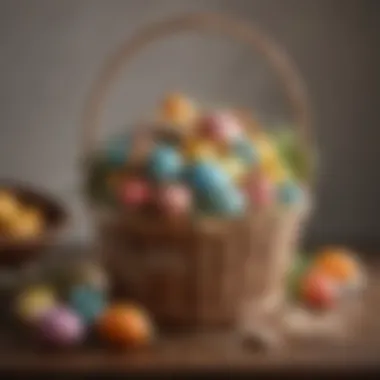 Elegant Easter basket filled with trendy gifts for teens