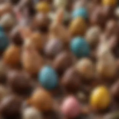 Artisan Easter Chocolates Artisan chocolate eggs and bunnies crafted with intricate designs