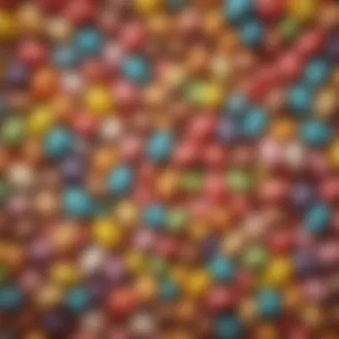 Traditional Easter Candies A colorful array of traditional Easter candies displayed in an artistic manner