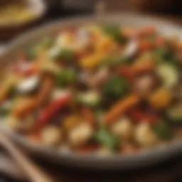Vibrant stir-fried vegetables with spices