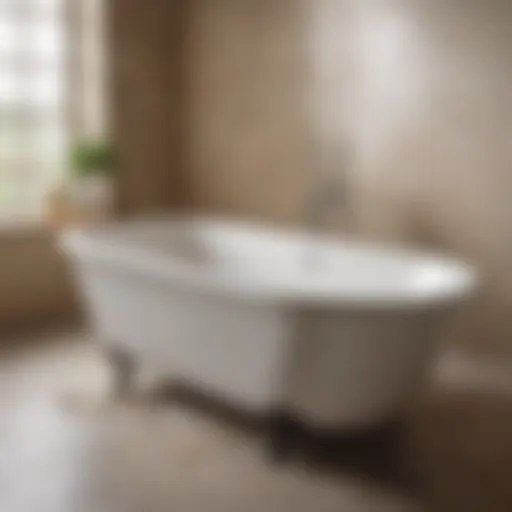 A pristine bathtub after being cleaned