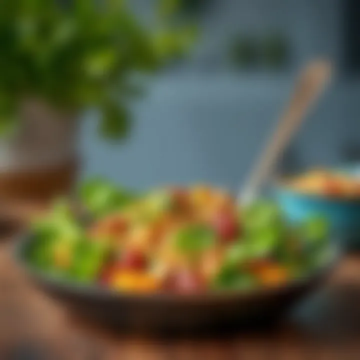 A hearty quinoa salad with fresh greens and nuts