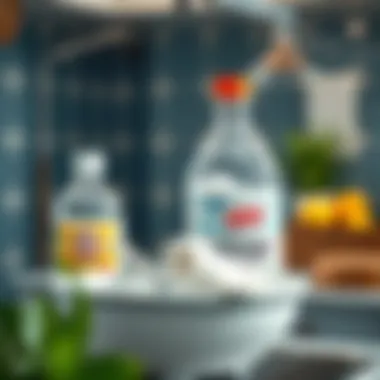 Natural cleaning agents like vinegar and baking soda