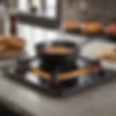 Highlighting the safety features of an induction cooktop