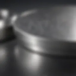 Shiny stainless steel surface