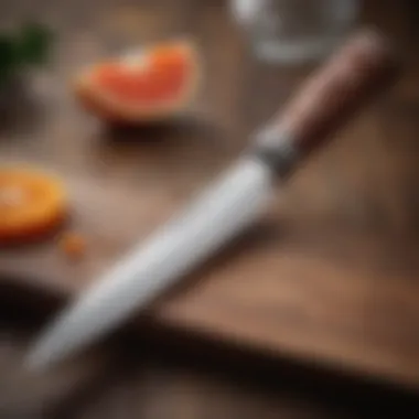 Craftsmanship of the Wüsthof Classic Curved Boning Knife Handle Detailed view of the handle of the Wüsthof Classic Curved Boning Knife highlighting craftsmanship