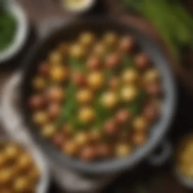Seasonal Side Dishes for Easter A tempting display of seasonal side dishes like roasted potatoes and asparagus