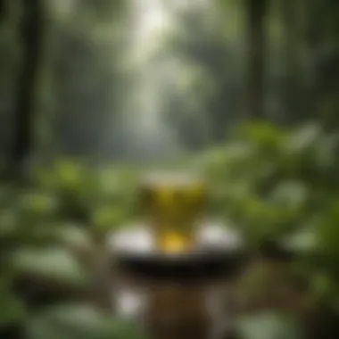 Lush Amazon Rainforest with Green Tea Plants Lush Amazon rainforest with green tea plants