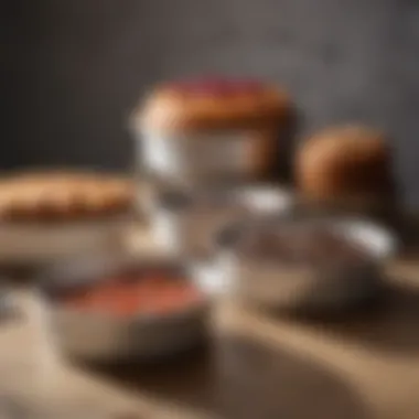 Different sizes of round cake pans displayed side by side.