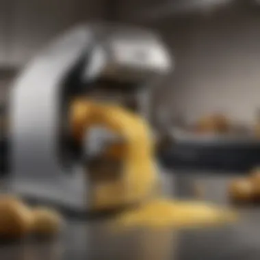 Innovative Design of the Automatic Potato Peeler Sleek design of an automatic potato peeler machine showcasing its modern technology.