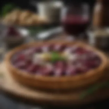 Savory Roasted Beetroot Tart Roasted beetroot and feta cheese tart