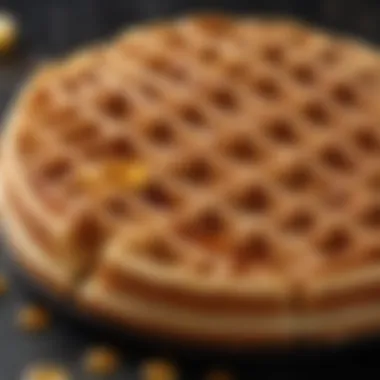 The Sweet Secret: Caramelized Sugar in Liege Waffles A close-up view of the signature caramelized sugar in a Liege waffle