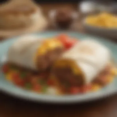 Hearty Breakfast Burritos Hearty breakfast burritos filled with seasoned ground beef