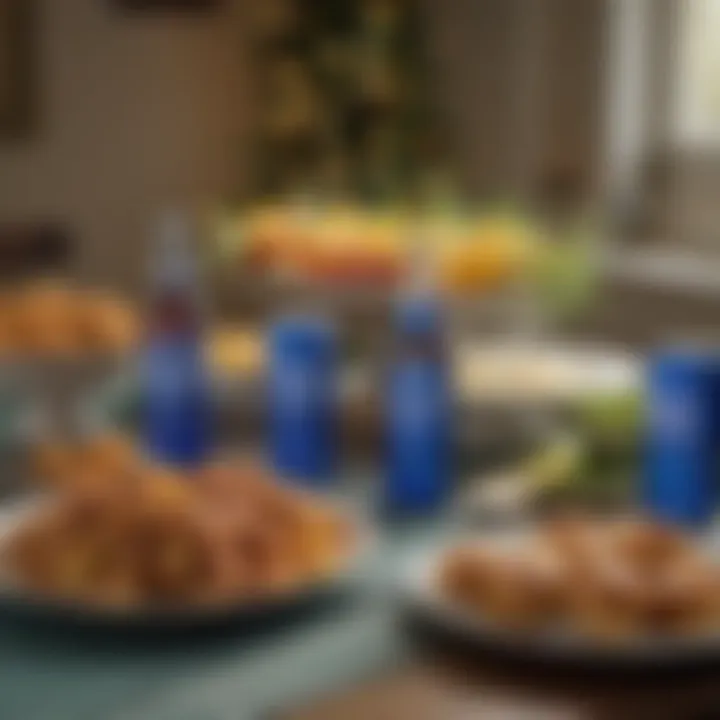 A beautifully arranged table featuring Bud Light Seltzer and holiday dishes