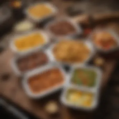 An assortment of personalized foil pack meals ready to be cooked