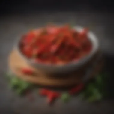 Chilis in Culinary Art Artfully arranged dishes featuring chilis as the centerpiece ingredient