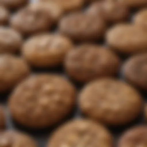 A rich array of molasses cookies showcasing various textures and colors.