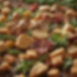 A variety of herbs and spices used in crouton seasoning
