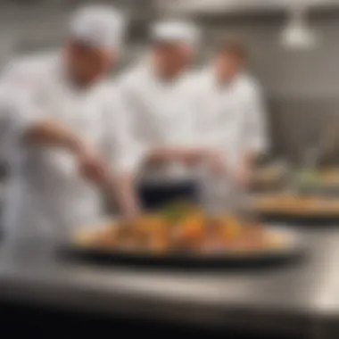 A vibrant culinary classroom highlighting the art of English gastronomy