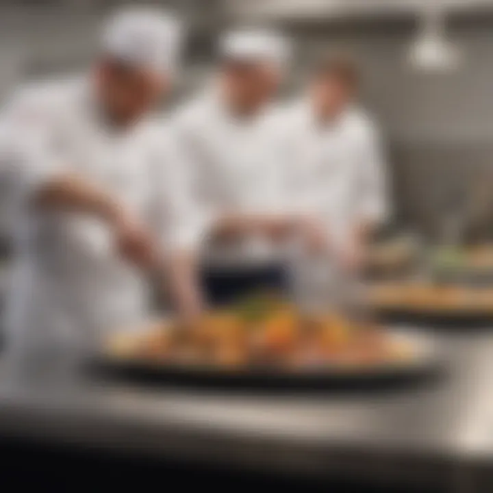 A vibrant culinary classroom highlighting the art of English gastronomy