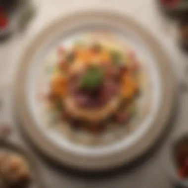 A beautifully arranged platter presenting innovative dishes from renowned English chefs