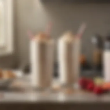 Incorporating Diabetic Milkshake into Balanced Diet Balanced meal featuring diabetic milkshake
