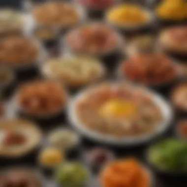 A selection of diverse appetizers on a table