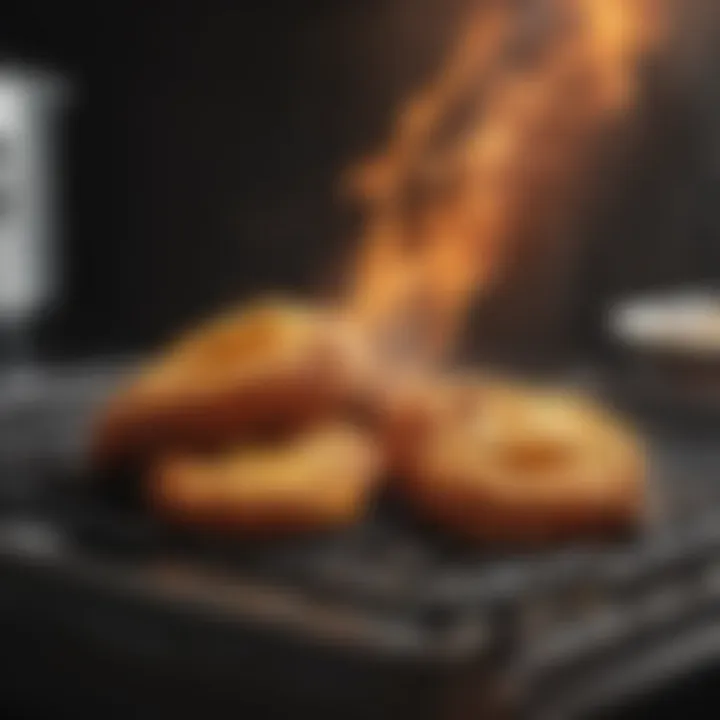 A close-up view showcasing the innovative technology behind air frying.