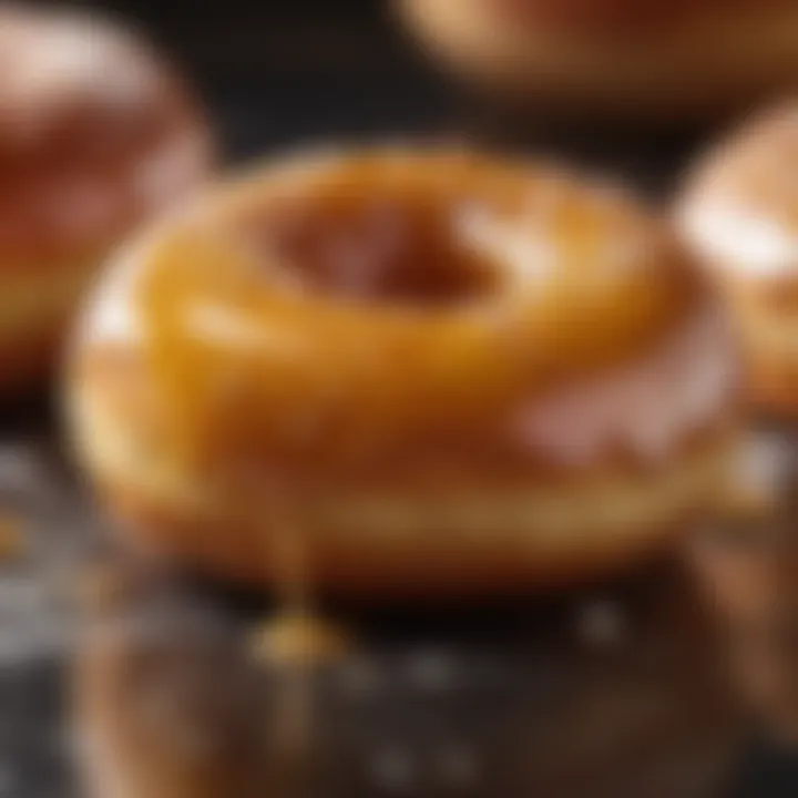 A glazed donut with a unique flavor profile