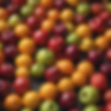 Vibrant selection of seasonal fruits at a local farmer's market